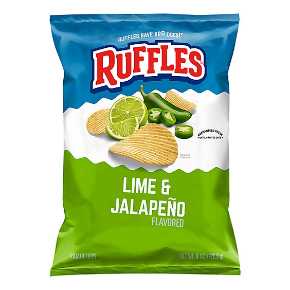 Ruffles Potato Chips Lime & Jalapeno - 8 OZ