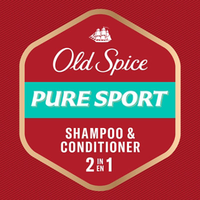 Old Spice Pure Sport 2in1 Shampoo and Conditioner for Men - 13.5 Fl. Oz. - Image 6