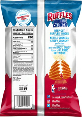 Ruffles Double Crunch Potato Chips Hot Wings - 7.25 OZ - Image 6