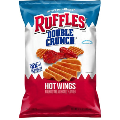 Ruffles Double Crunch Potato Chips Hot Wings - 7.25 OZ - Image 2