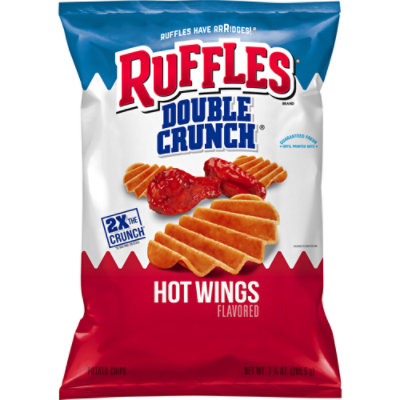 Ruffles Double Crunch Potato Chips Hot Wings - 7.25 OZ - Image 1