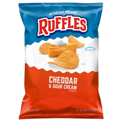 Ruffles Potato Chips Cheddar & Sour Cream - 8 OZ - Image 1