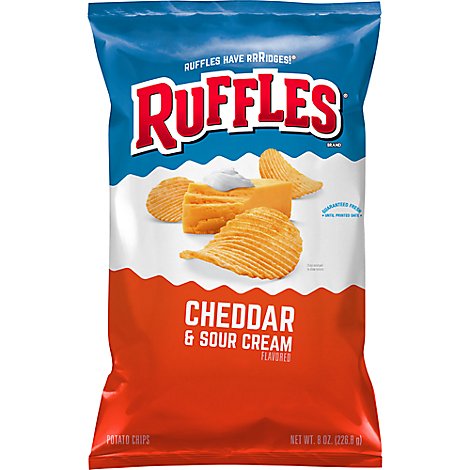 Ruffles Potato Chips Cheddar & Sour Cream - 8 OZ