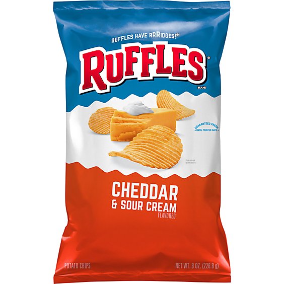 Ruffles Potato Chips Cheddar & Sour Cream - 8 OZ