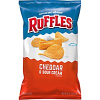 Ruffles Potato Chips Cheddar & Sour Cream - 8 OZ - Image 1