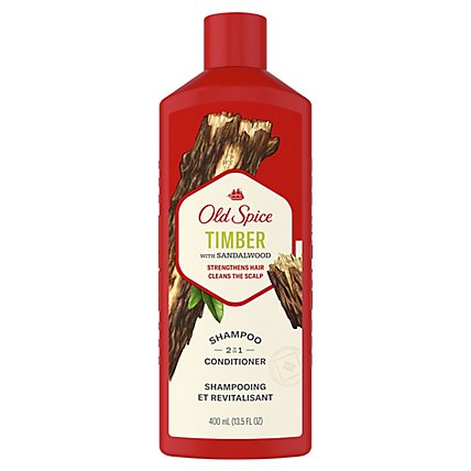Old Spice Shampoo And Conditioner 2in1 For Men Timber With Sandalwood - 13.5 Fl. Oz. - Image 1