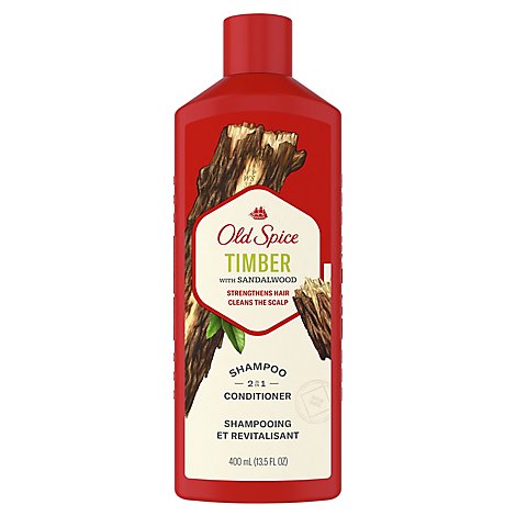 Old Spice Shampoo And Conditioner 2in1 For Men Timber With Sandalwood - 13.5 Fl. Oz.