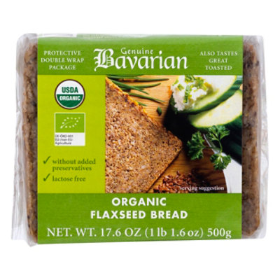 Bavarian Bread Flaxseed Rye Organic - 17.6 OZ - Image 2