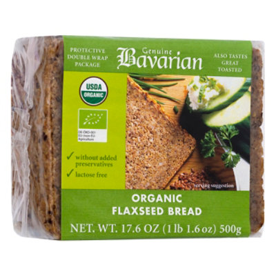 Bavarian Bread Flaxseed Rye Organic - 17.6 OZ - Image 1