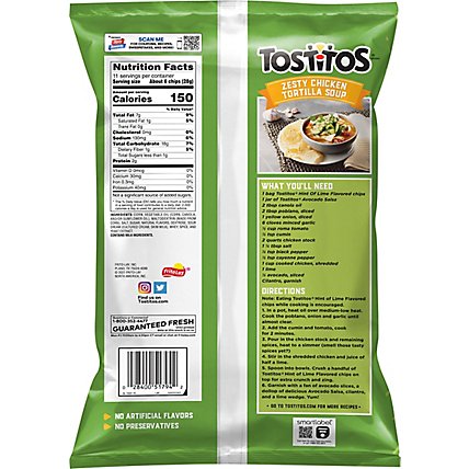 Tostitos Tortilla Chips Restaurant Style Hint Of Lime - 11 OZ - Image 6