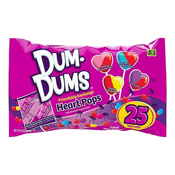 Dum Dum Heart Pops - 25 CT
