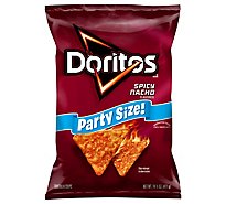 DORITOS Tortilla Chips Spicy Nacho Party Size - 14.5 OZ