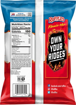 Ruffles Potato Chips Flamin Hot - 8 OZ - Image 6