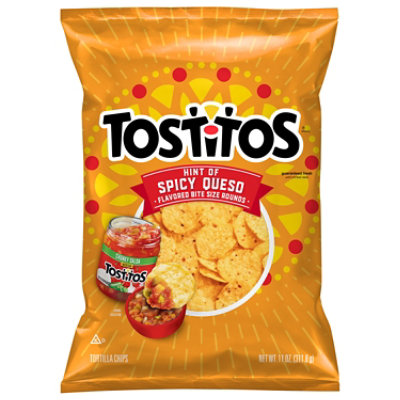 Tostitos Tortilla Chips Hint Of Spicy Queso 11 Ounce - 11 OZ - Andronico's