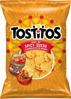 Tostitos Tortilla Chips Hint Of Spicy Queso 11 Ounce - 11 OZ - Image 2