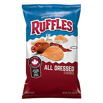 Ruffles Potato Chips All Dressed Flavored - 8 OZ - Image 1