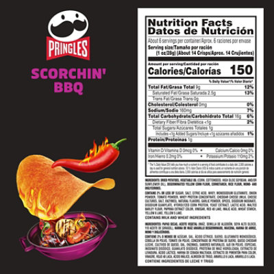 Pringles Potato Crisps Chips Lunch Snacks BBQ - 5.5 Oz - Image 8