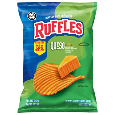 Ruffles Potato Chips Queso 8 Ounce - 8 OZ