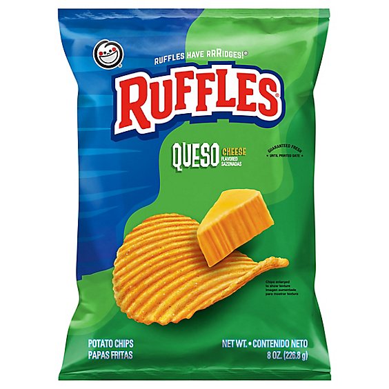 Ruffles Potato Chips Queso 8 Ounce - 8 OZ