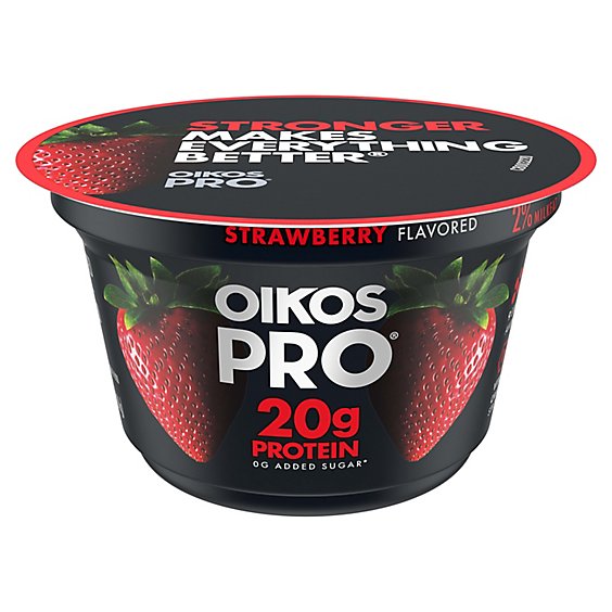 Oikos Pro Strawberry Cultured Ultra Filtered Milk Yogurt - 5.3 Oz