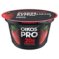 Oikos Pro Strawberry Cultured Ultra Filtered Milk Yogurt - 5.3 Oz - Image 1