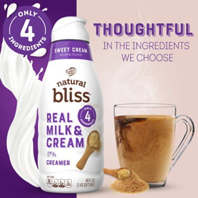 Nestle Coffee-mate Natural Bliss Sweet Cream Flavor Liquid Coffee Creamer - 46 FZ - Image 2