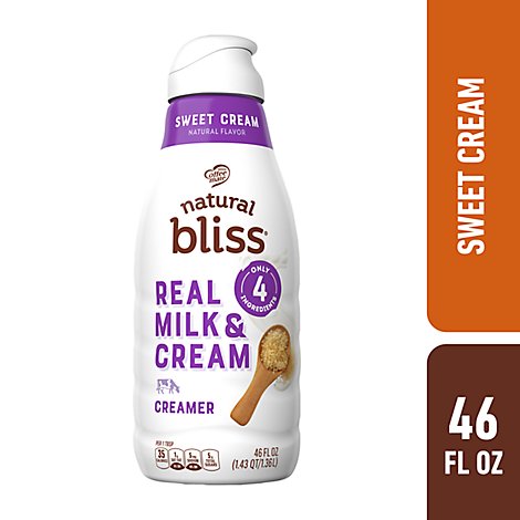 Nestle Coffee-mate Natural Bliss Sweet Cream Flavor Liquid Coffee Creamer - 46 FZ