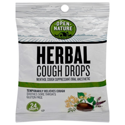 Open Nature Cough Drops Herbal - 24 CT