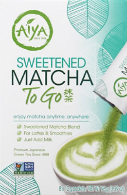 Aiya Matcha Sweetened Togo Stick - 1 EA - Image 2