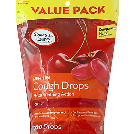 Signature Care Cough Drops Menthol Cherry - 200 CT - Image 2