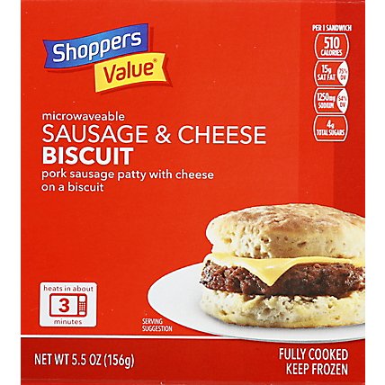 Shoppers Value Sausage Cheese Biscuit - 5.50  OZ - Image 2