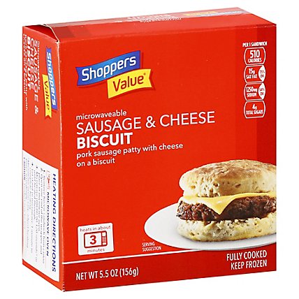 Shoppers Value Sausage Cheese Biscuit - 5.50  OZ - Image 1