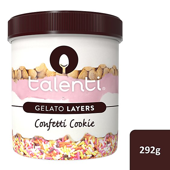 Talenti Confetti Cookie Gelato Layers - 292 Grams
