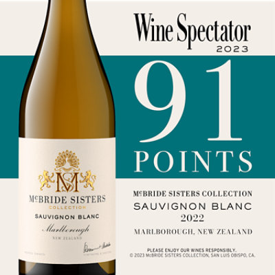 Mcbride Sisters Collection Sauvignon Blanc New Zealand White Wine - 750 Ml - Image 5