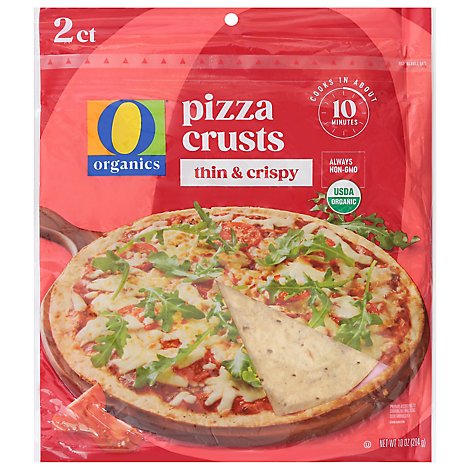 O Organics Pizza Crust Thin Crispy 2pk - 10 OZ