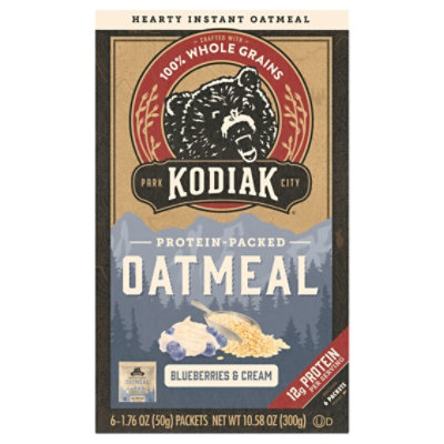 Kodiak Blueberries & Cream Instant Oatmeal Packets Box - 10.58 Oz - Image 1