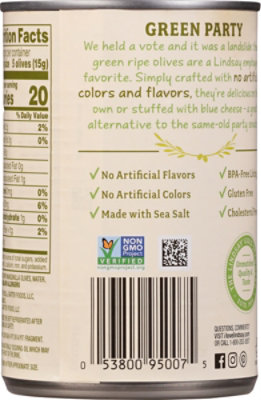 Lindsay Crafted Medium Pitted Green Oliv - 6 OZ - Image 6