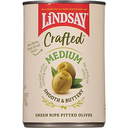 Lindsay Crafted Medium Pitted Green Oliv - 6 OZ - Image 2