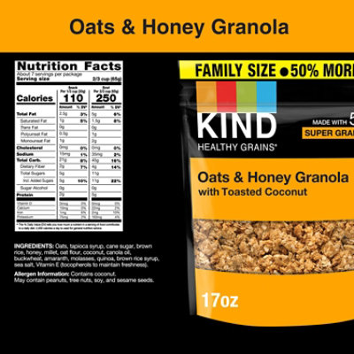 Kind Snacks Healthy Grain Oats Honey Clu - 17 OZ - Image 2