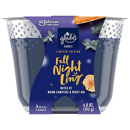 Glade Fall Night Long 3 Wick Scented Candle - 6.8 Oz - Image 1