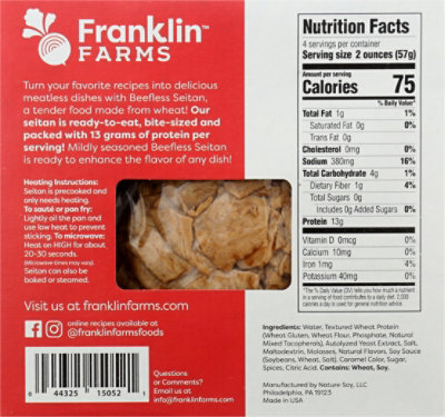 Franklin Farms Beefless Seitan - 8 OZ - Image 6