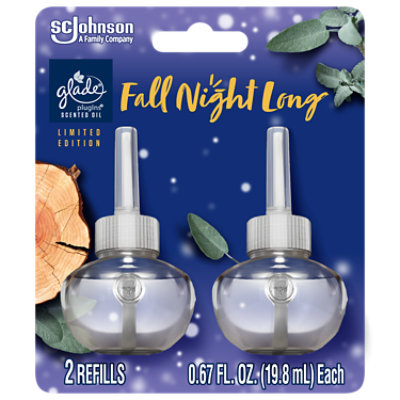 Glade Fall Night Long Plugins Scented Oil Refill Wall Plug In - 2-0.67 Fl. Oz. - Image 2