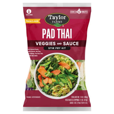 Taylor Farms Pad Thai Vegetable Stir Fry Kit Bag 14 OZ Vons