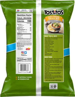 Tostitos Tortilla Chips Restaurant Style Hint Of Lime - 16.75 OZ - Image 6