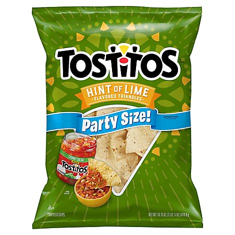 Tostitos Tortilla Chips Restaurant Style Hint Of Lime - 16.75 OZ