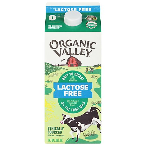 Milk Uht Fat Free Lactose Free White Organic - 64 FZ