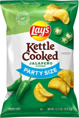 Lays Kettle Cooked Potato Chips Jalapeno - 12.5 OZ - Image 2