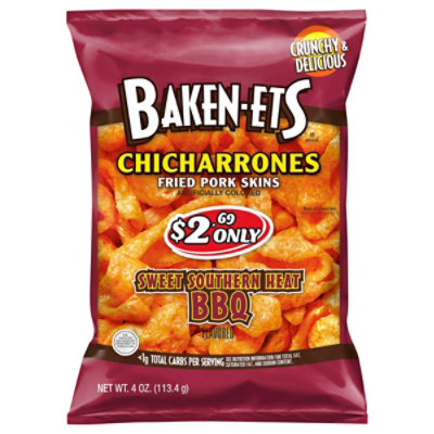 Baken-Ets Fried Pork Skins Sweet Southern Heat Bbq - 4 OZ - Image 3