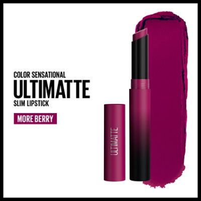 Maybelline Color Sensational Ultimatte Slim Lipstick Makeup More Berry - 0.06 Oz - Image 3