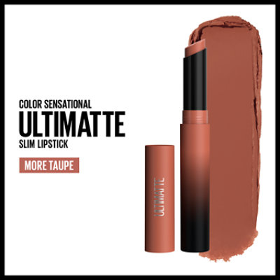 Maybelline Color Sensational Ultimatte Slim Lipstick Makeup More Taupe - 0.06 Oz - Image 5